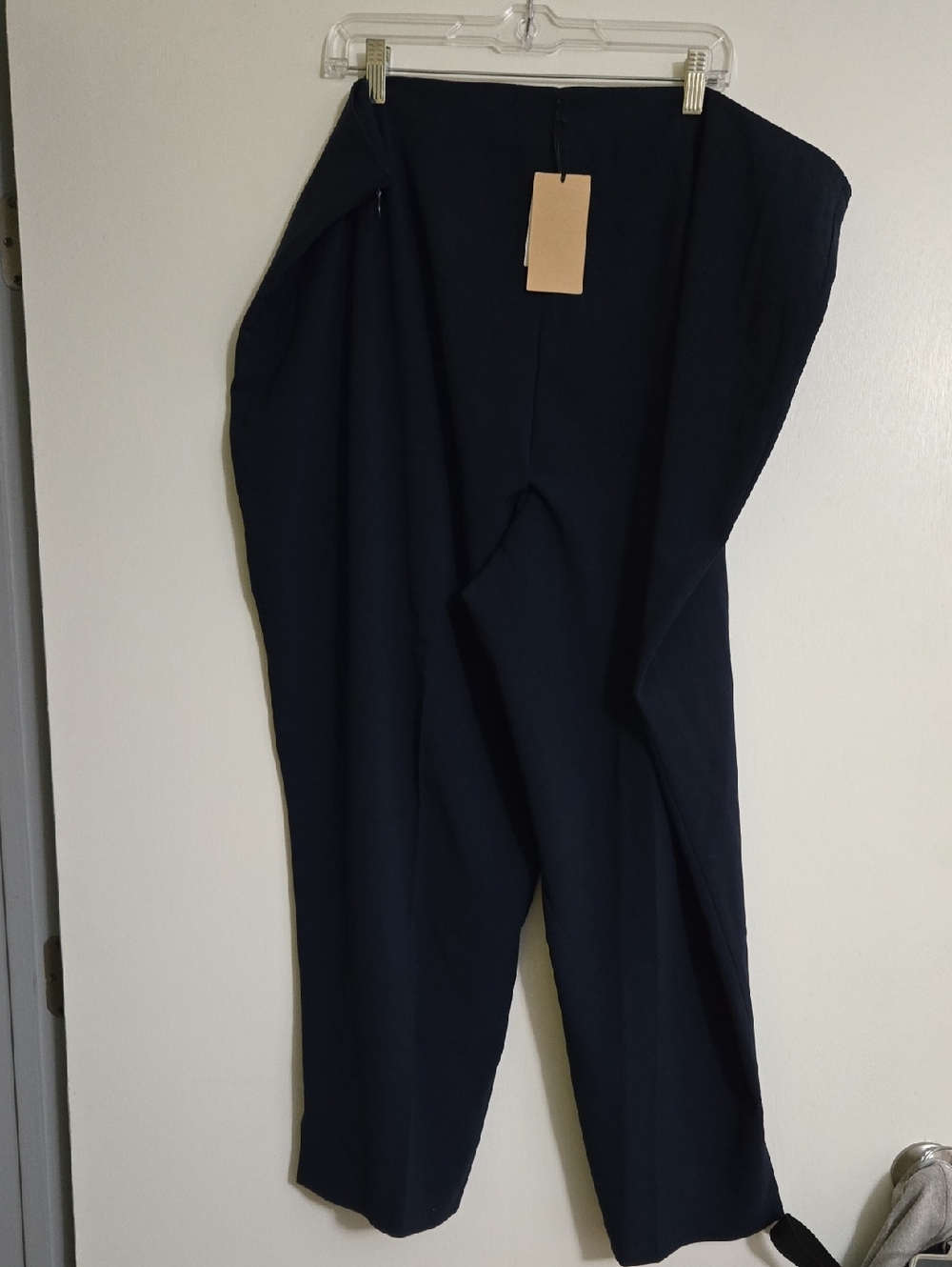 Halogen Dark Navy Cropped Ankle Trousers